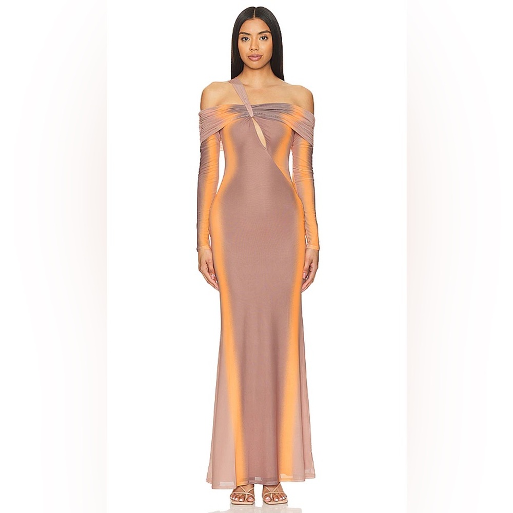 AFRM Long Sleeve Brown Dress